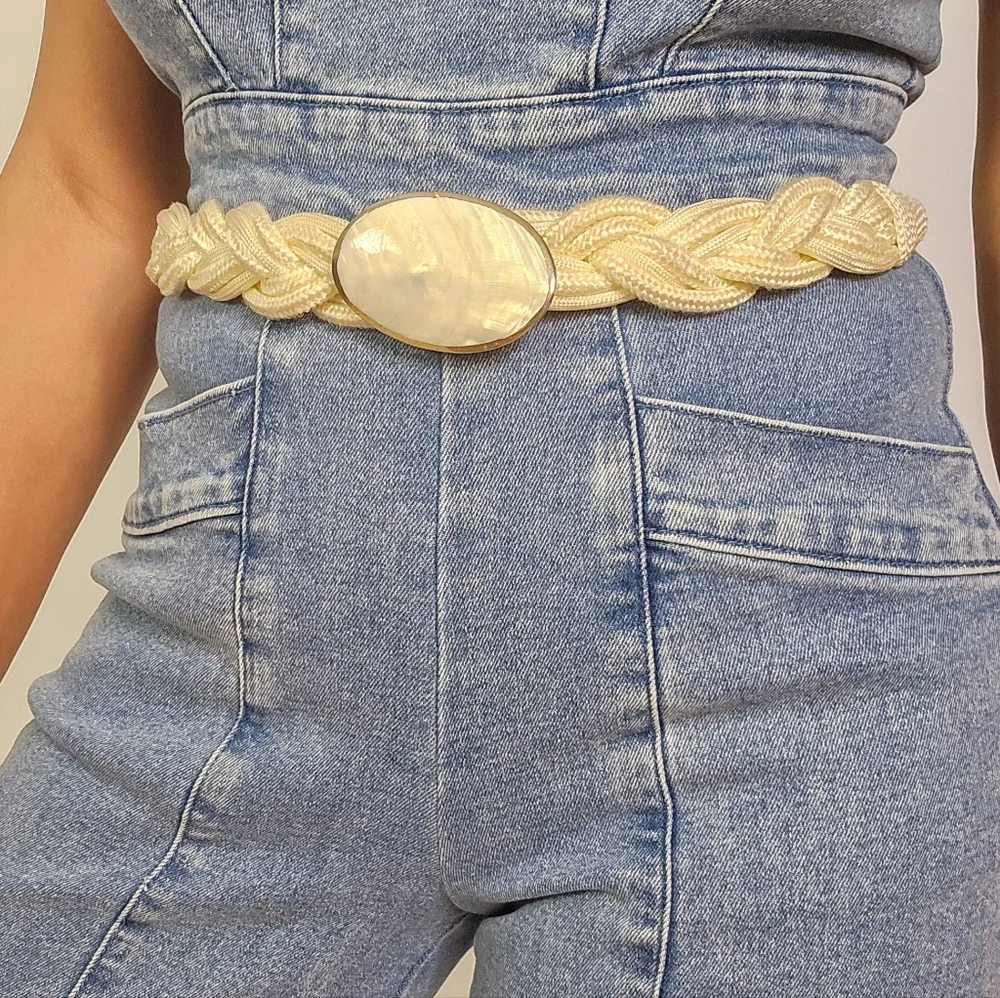 Vintage Rope Stone Belt - Picture 2 of 6
